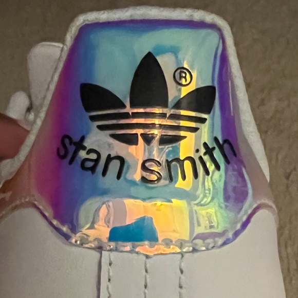 ADIDAS Stan Smith Iridescent mirror like affect. SUPER CUTE Brand New NEVER WORN - Picture 2 of 6